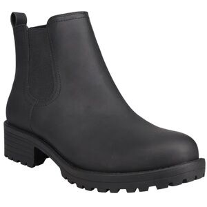 buffalo david bitton anna black leather like ankle boots